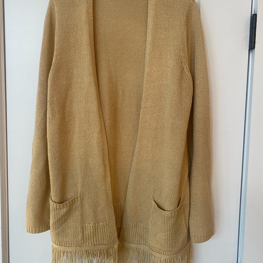 Women's Fringe Hem Sweater Cardigan